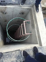 Plastic steel ladder Inspection well ladder Municipal sewage well foot step 20*350*300 elbow plastic clad ladder