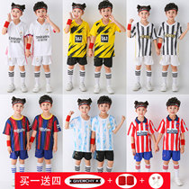 Childrens football suit suit boy girl short sleeve student training jersey to customize the kindergarten performance team to serve spring and summer