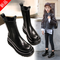 Girls martin boots 2021 autumn new girls shoes smoke tube boots girls boots children winter plus velvet leather boots cotton