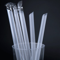 100 disposable milk tea Pearl straws coarse plastic soy milk juice beverage transparent color independent packaging
