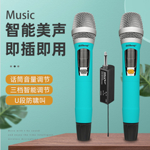 Magic Sanqi Sound Universal One Drag Two Wireless Microphone Live Special Professional Audio Singing Home Universal Microphone