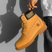 Martin Boots Mans Inn Wind Mens leather boots High Help boots No Rot Rhubarb Boots Tooling Boots Plus Suede Lovers