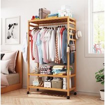 Wardrobe simple assembly Household bedroom Simple modern wardrobe shelf Hanger Floor-to-ceiling vertical storage cabinet