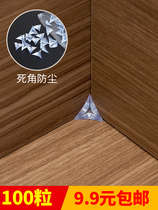 Drawer corner wardrobe transparent crystal dust corner cabinet furniture silicone corner grain dust corner cabinet body triangle mat