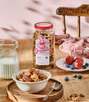 Korean straight hair granola house handmade cereal 300g barrel plain apple cinnamon coconut four flavors