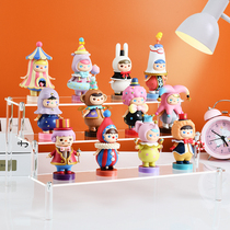 Bubble Mart display stand desktop acrylic jewelry hand-held ornaments animation blind box doll shelf storage box