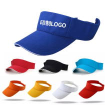 Printed custom logo yellow cap children Korean version of the wild baseball cap visor mens pure cotton empty top hat