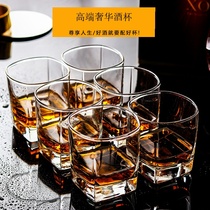 Japanese high-end whisky cup set bar beer mug water cup 6 glass glass glass wine cup thickened