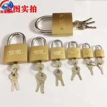 Imitation copper lock open lock padlock small lock head a key to open multiple locks universal old lock chassis T