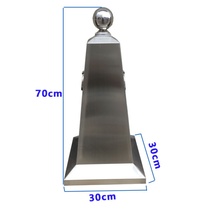  Stainless steel road cone reflective cone customized customized community parking cone high-end square cone metal safety warning ice cream cone