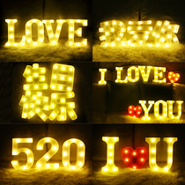 Letter lamp surprise happy birthday love proposal arrangement creative supplies props led scene decoration customization 520