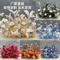 Full color wedding hall stage road decorated finished flower discharge props Welcome area to arrange simulation flowers