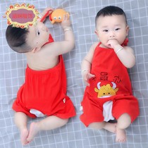 Baby belly cotton summer thin new baby belly protector artifact legless baby shorts crotchless clothes