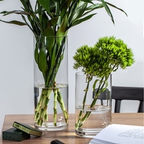 Glass transparent waking flower bucket flower shop dedicated household flowers flower barrel high barrel plastic bubble flower arrangement supplies