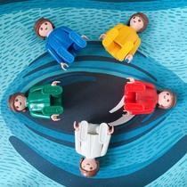 Spot German playmobil Mobi World Old Mo Family Family System Arrange Psychological Training Rainbow Man