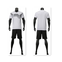 New football training suit Custom short sleeve suit Mens group buying autumn and winter competition uniforms to play football clothes girl