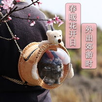 Little pet hamster squirrel bag non-fan hedgehog outside bag honey bag glider Dutch pig ChinChin rabbit parrot backpack