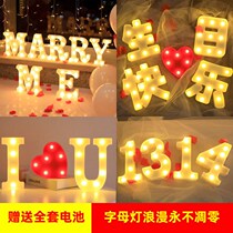 Happy birthday light card led custom letter light luminous childrens surprise arrangement proposal props Romantic decoration