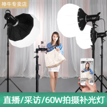 Shen Niu SL60W photography light Live studio LED fill light Photo constant light Beauty soft light SL150W second generation