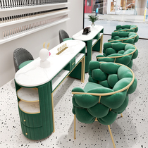 Zhongmin Yunshang Nordic light luxury Net red nail table and chair set simple double-layer manicure table single double manicure table
