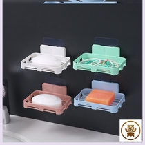 Soap box shelf Drain toilet creative hole-free soap shelf Household suction cup Wall-mounted soap box
