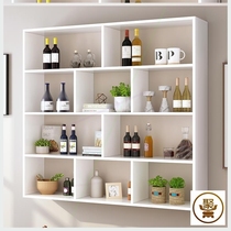 Simple modern wine rack wine cabinet wall-mounted restaurant hotel wall hanging red wine rack creative multi-layer shelf