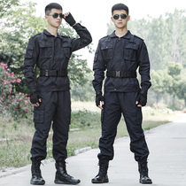 Special forces black security training uniforms mens overalls instructor training uniforms summer combat grid women