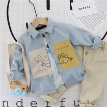 Shirt coat tide spring baby coat children children long sleeve new childrens clothing boys 2021 foreign atmosphere cartoon tide