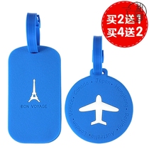 Luggage tagging silicone matte luggage tag travel suitcase trolley bag luggage tagging travel check-in tag logo