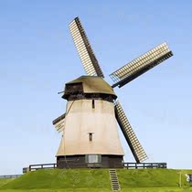 Outdoor pastoral Wood rotating windmill simulation Dutch anticorrosive wood beauty Chen landscape sketch Net red photo props