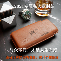Cigar leather case portable 3-pack cigar box Cuban cigar with cigar knife Cedar cedar wood cigar box