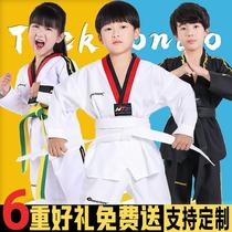 Cotton Taekwondo uniforms Childrens training uniforms Adult college students long-sleeved short-sleeved clothing for men and women