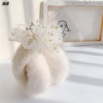 Girls earmuffs winter new children warm cute Crown hairy ear warm little girl antifreeze ear cover earmuffs