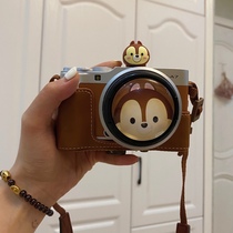 52MM Cute cartoon lens cover Hot shoe cover Fuji xa5xt200xt100xa7 for 15-45 heads