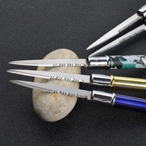 Gift Camping Fruit Knife Multi-function Ballpoint Pen Outdoor Tactical Self-Defense Pen Self-Defense Bending Pen Knife Saber