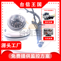 Metal hemisphere surveillance camera wide angle 170 degrees interior support built-in microphone NTSC PAL probe