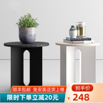 AMOJIA modern light luxury tea table round small apartment marble tea table Italian minimalist style designer furniture
