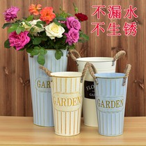 Wake flower bucket flower shop dedicated deep water household flower bucket French professional flower arrangement bucket high and long branches do not leak display