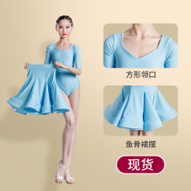 Childrens Latin dance dress competition clothing girls autumn and winter professional dance performance regulations clothing 2021 new students