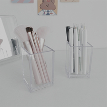 Unprinted acrylic ins transparent pen holder Nordic simple student desktop ornaments Makeup brush stationery storage box