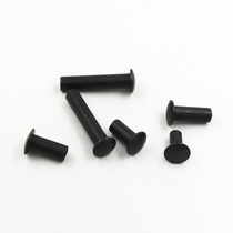 (M3M4)GB873 Black large flat head half hollow rivet flat round hair black half round head Iron hollow rivet