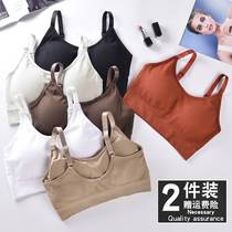 Beautiful back underwear women with chest pad one-piece vest girl wrap chest tube top sports students no steel ring sling bra