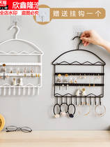  Wrought iron earrings earrings rack creative wall-mounted jewelry display rack Household earrings storage rack Necklace jewelry rack ornaments