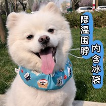 Dog Ice Scarf Neck Cooling Clothes Scarves Collar collar Collar Heat Stroke Teddy Kirky Pets Outdoor Heat Dissipation Heat Stroke