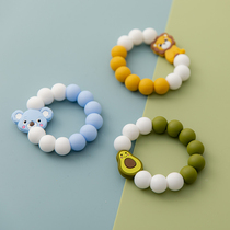 Tooth glue bracelet baby animal grinding stick food grade silicone can be boiled anti-eating hand artifact baby toy bite glue