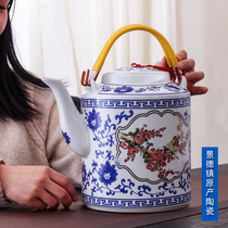 5 liters high temperature resistant water storage filter teapot Large capacity beam cold water pot Tea making single pot cold water pot Ceramic household