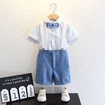 Childrens suit suit boy baby birthday dress three-piece set Korean version of foreign style Boy small suit handsome