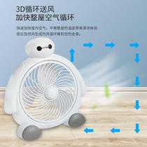 Large white fan Home cartoon Mini small fan plug-in electric fan Dormitory Dorm Room Table Top Bed Electric Fan