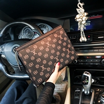 2020 new store new business men horizontal clutch bag trend color leather clutch envelope file bag