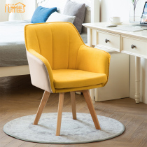 Nordic computer chair home backrest leisure and comfortable sedentary dormitory student chair solid wood simple Net red desk seat seat